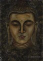 Tête de Bouddha en bouddhisme gris